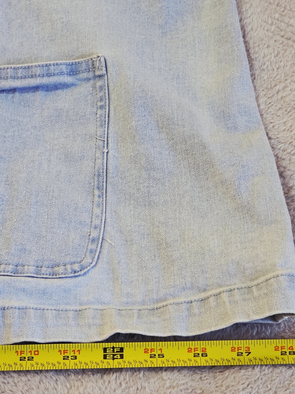 Denim&Co Light Blue Embellished Collar Denim Blazer - Picture 11 of 12